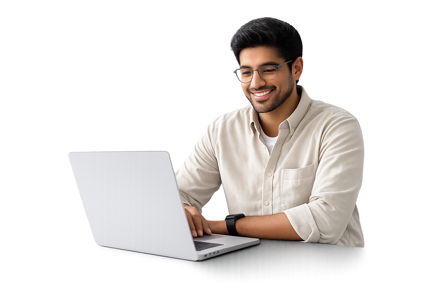 Domain experts - an advisor reviewing a portfolio on a laptop.